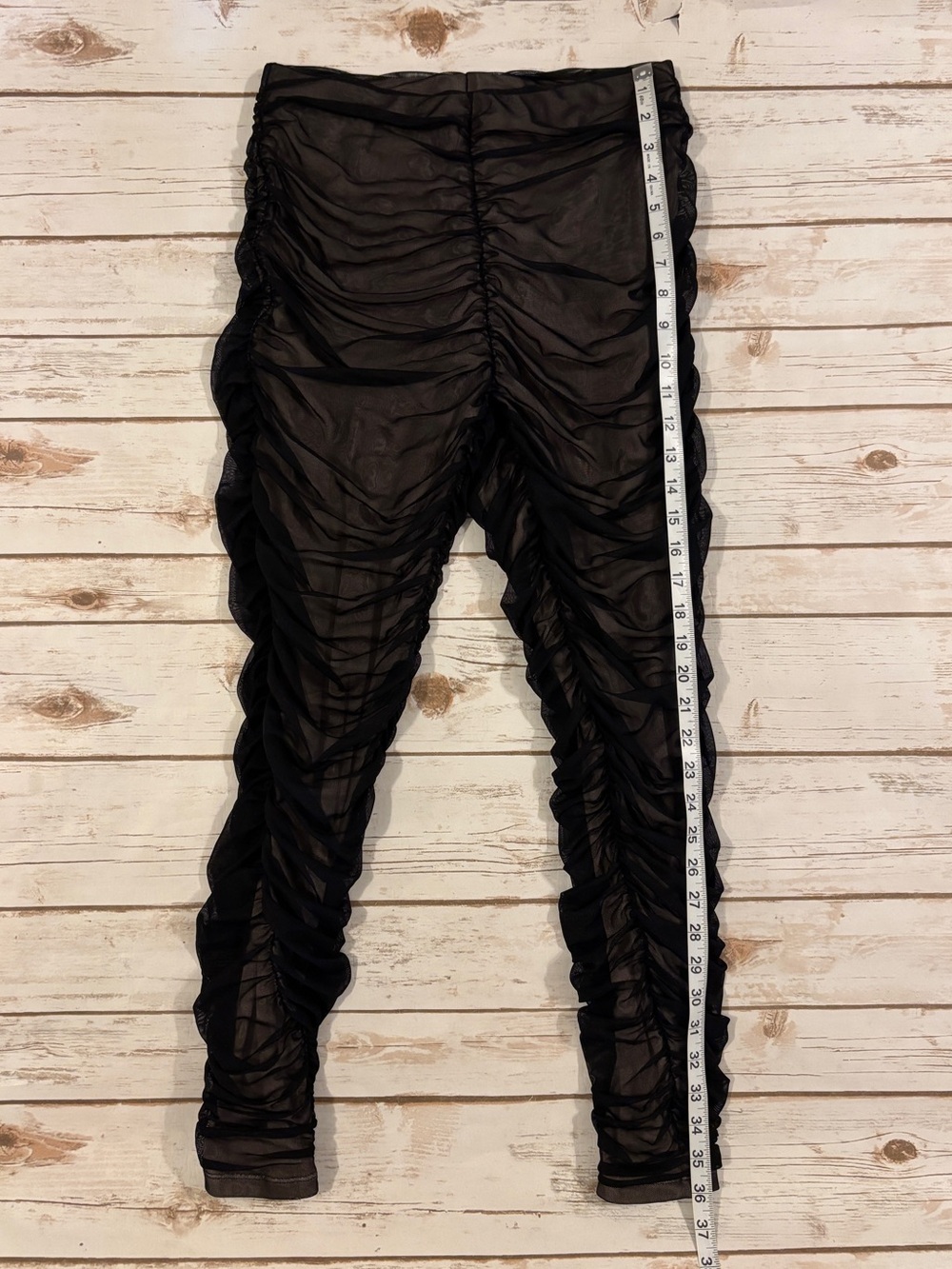 Express Ruched Mesh Lined Leggings Small - Picture 7 of 11